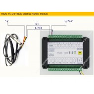 16 DO 220V 5A Relay Optical isolate TVS protection RS485 Modbus Module with 18B20  Temperature sensor Free Test Software