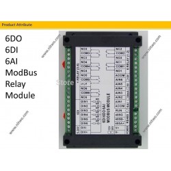 6 IO 6 AI Module Relay 220V 10A  RS485 Modbus board