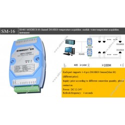 RS485 MODBUS 80 channel DS18B20 temperature acquisition module water temperature acquisition instrument
