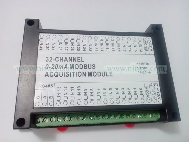 32-AI-4-20mA-Current-Acquisition-12bit--Modbus-optocoupler-isolate-RS485-Module