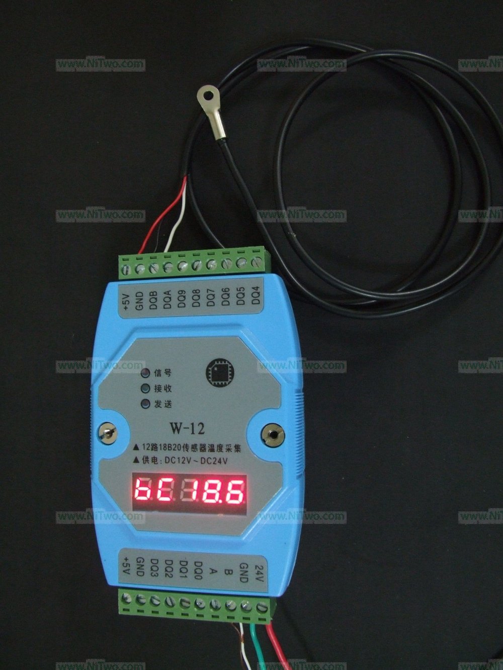 Temperature-Module-12AI-18B20-12bit-RS485-Modbus-LED-Meter-633275103